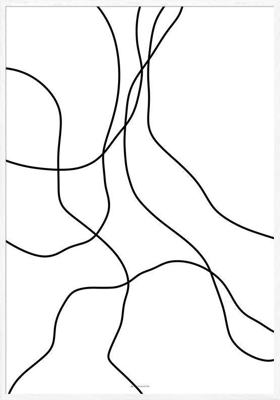 Minimalistisk Grafisk Plakat til Dit Hjem - Linjer