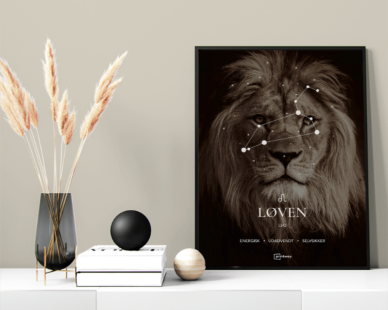 Løven Stjernetegn Plakat 60×84 cm (A1)