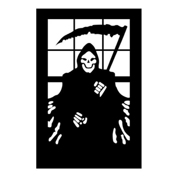 Manden Med Leen Vægklistermærke – Unik Dekoration 72x51cm