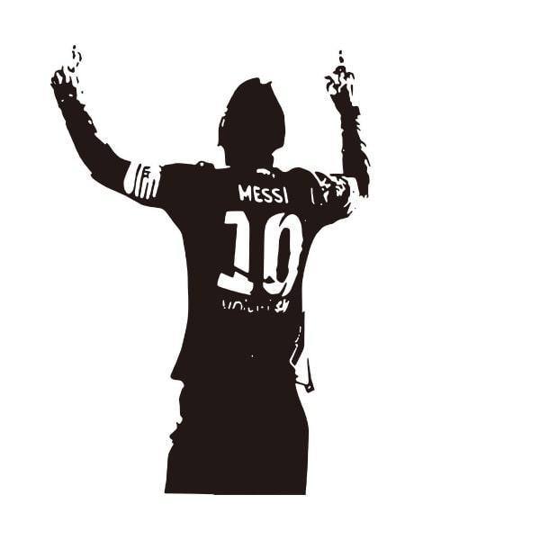 Messi vægklistermærke - Fodbold 82x58cm