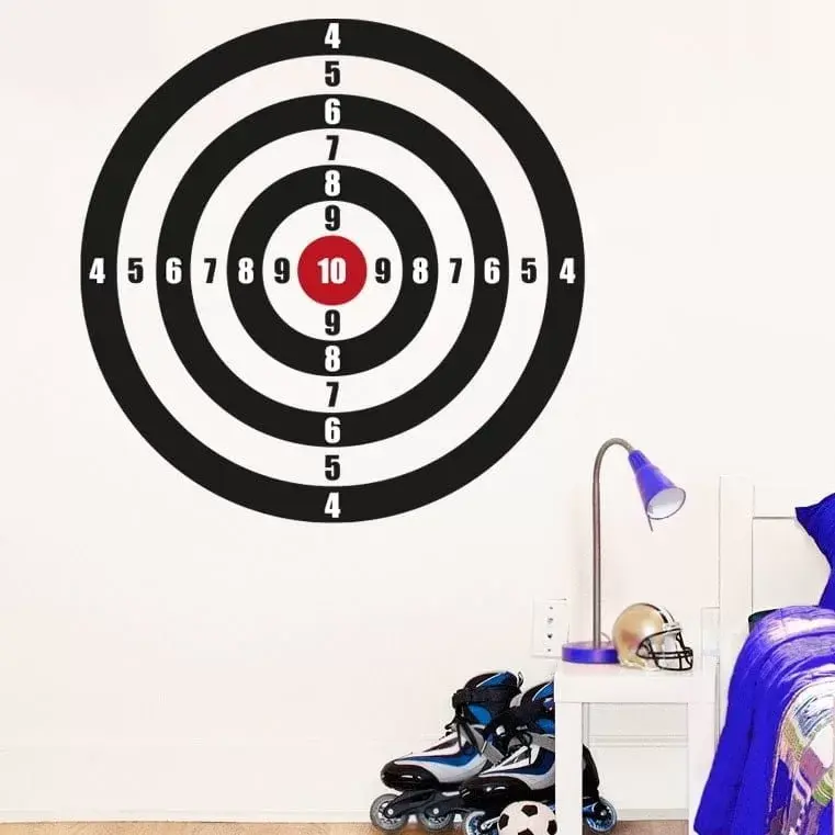 Målskive V2 – Sjov væggklistermærke til børneværelset