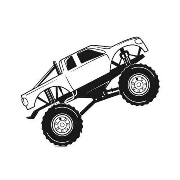 Kæmpe Monstertruck Vægklistermærke – Eventyr til Børneværelset!