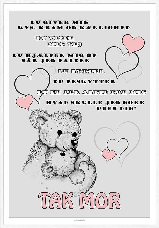 Mors Dag Plakat Med Bamser - Giv Væggen Liv!