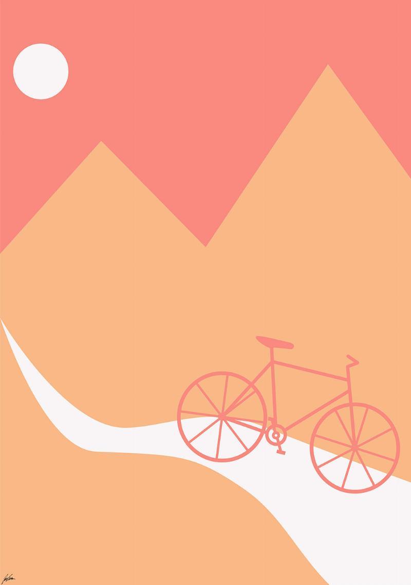 Mountainbike Plakat fra Justesen