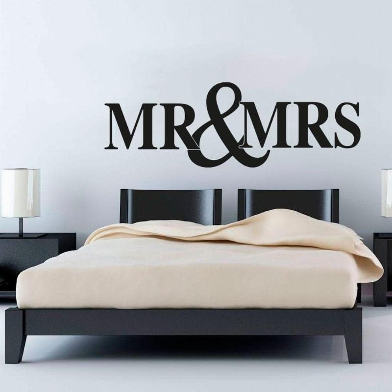 Elegant Mr & Mrs Vægg Aufkleber til Soveværelset