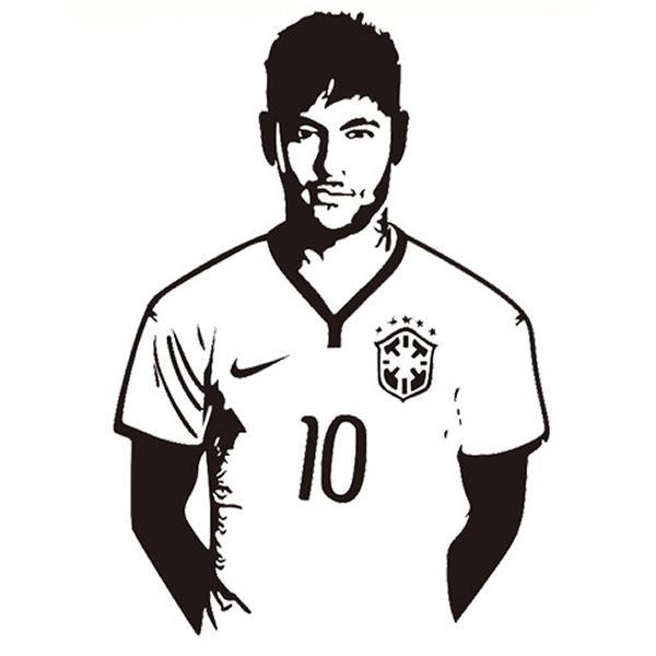 Neymar fodbold vægklistermærke 83x58cm