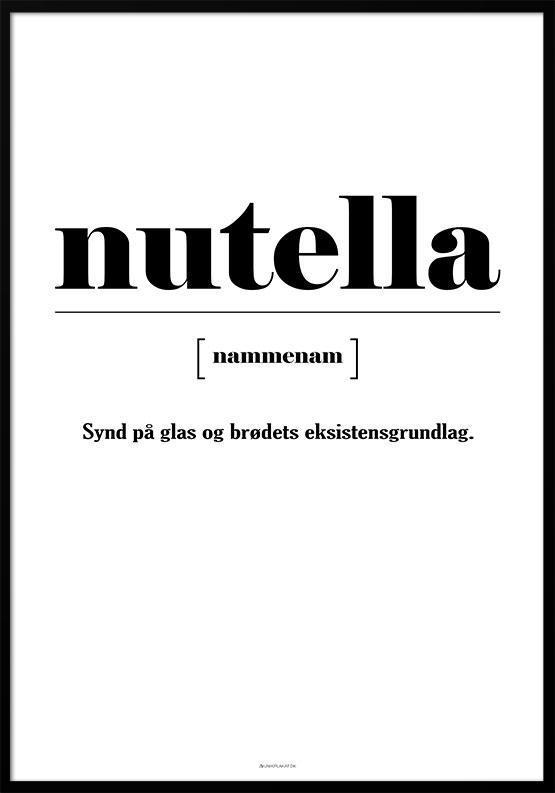 Nutella Plakat - Gør Dit Hjem Mere Indbydende!
