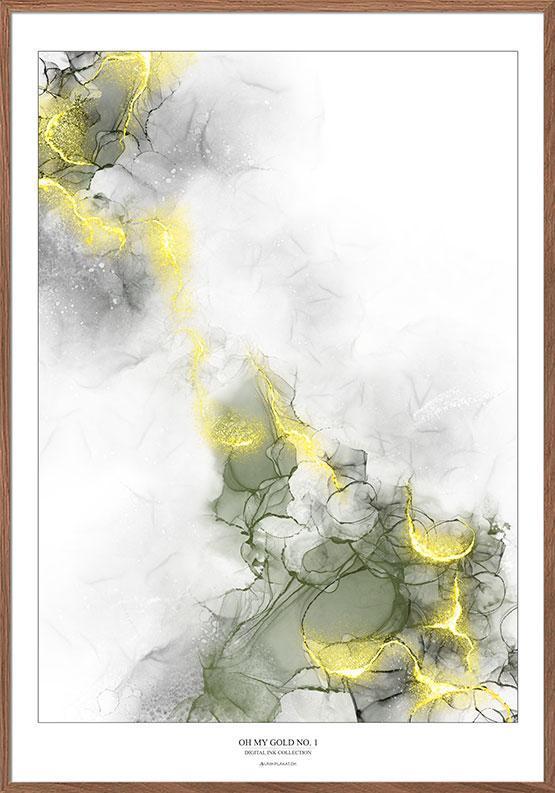 Oh My Gold No 1 – Kunstplakat med Guldtryk til Dit Hjem