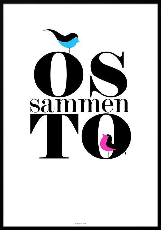 Os To Sammen – Elegant Fugle Plakat til Dit Hjem