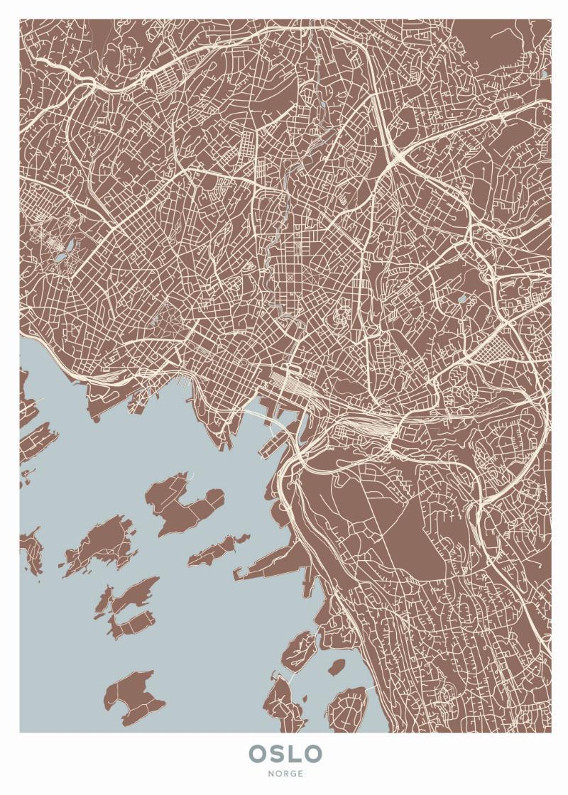 Oslo Kort fra Illux