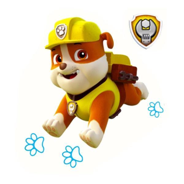 Paw Patrol Rubble vægklistermærke - Eventyr til børneværelset!
