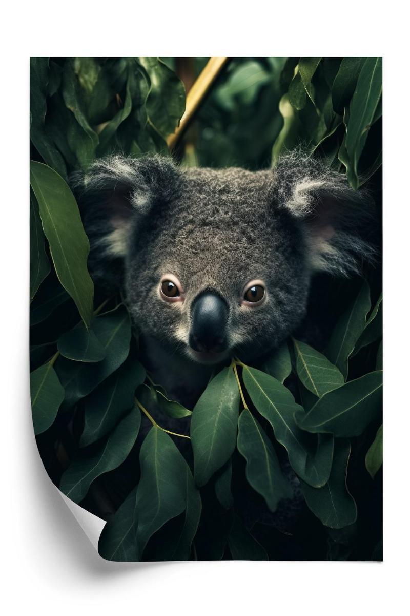 Plakat - Koala blandt grønne blade