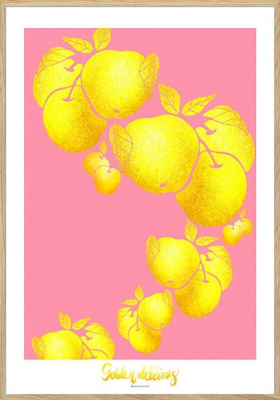 Gyldne Lækkerier - Elegant Kunstplakat til Væggen