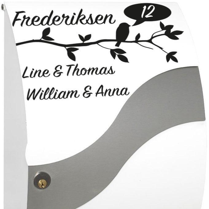 Postkasse Fugl Wallsticker – Giv Stil Til Din Postkasse!