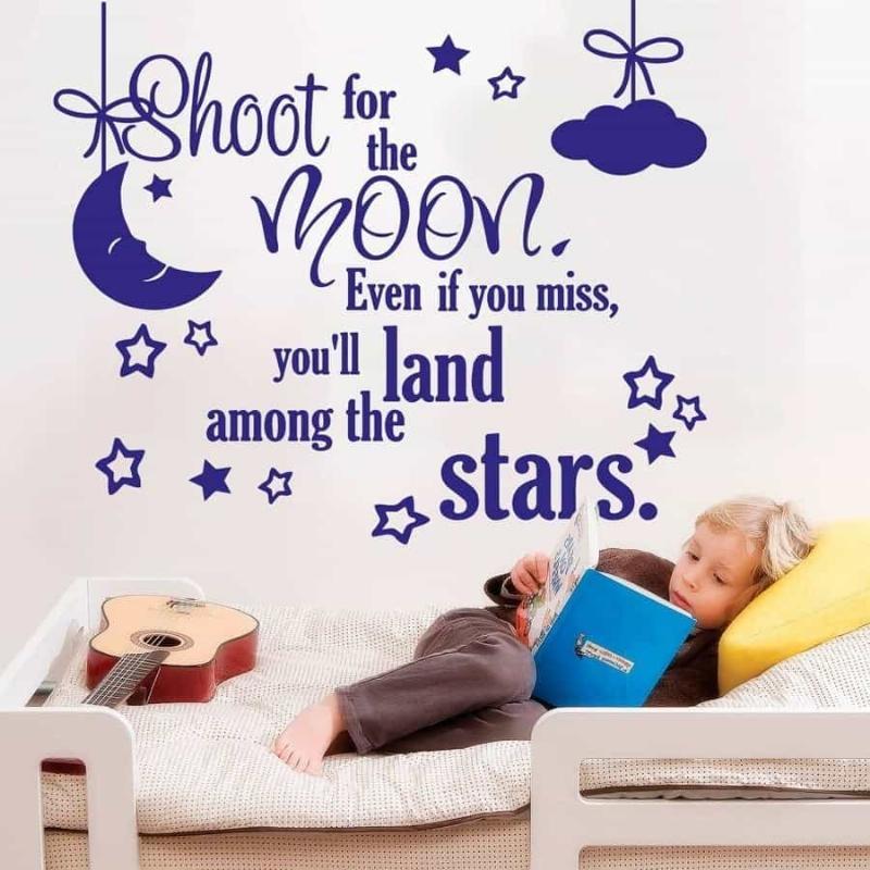 Inspirerende Vægg Klistermærke - Sigte Mod Månen