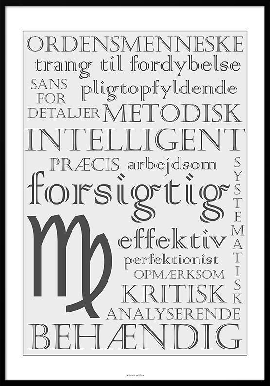 Jomfru stjernetegn plakat – unik kunst til dit hjem!