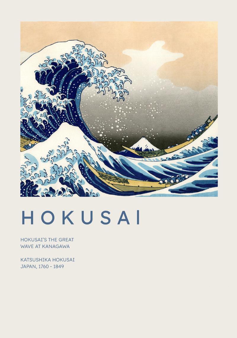Den Store Bølge ved Kanagawa - Plakat