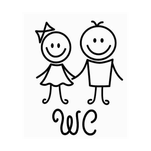 Sjovt Toilet Skilt med Figurer – Gør Besøget Underholdende!