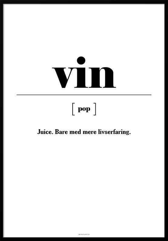 Vin Definitionsplakat – Udforsk vinens fascinerende verden!