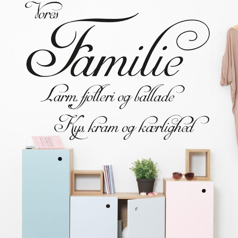 Familie Vægklistermærke – Skab varme i dit hjem!