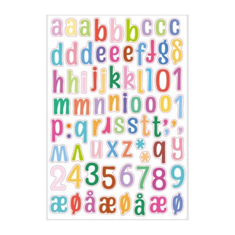 Farverigt alfabet vægklistermærke til læring i børneværelset