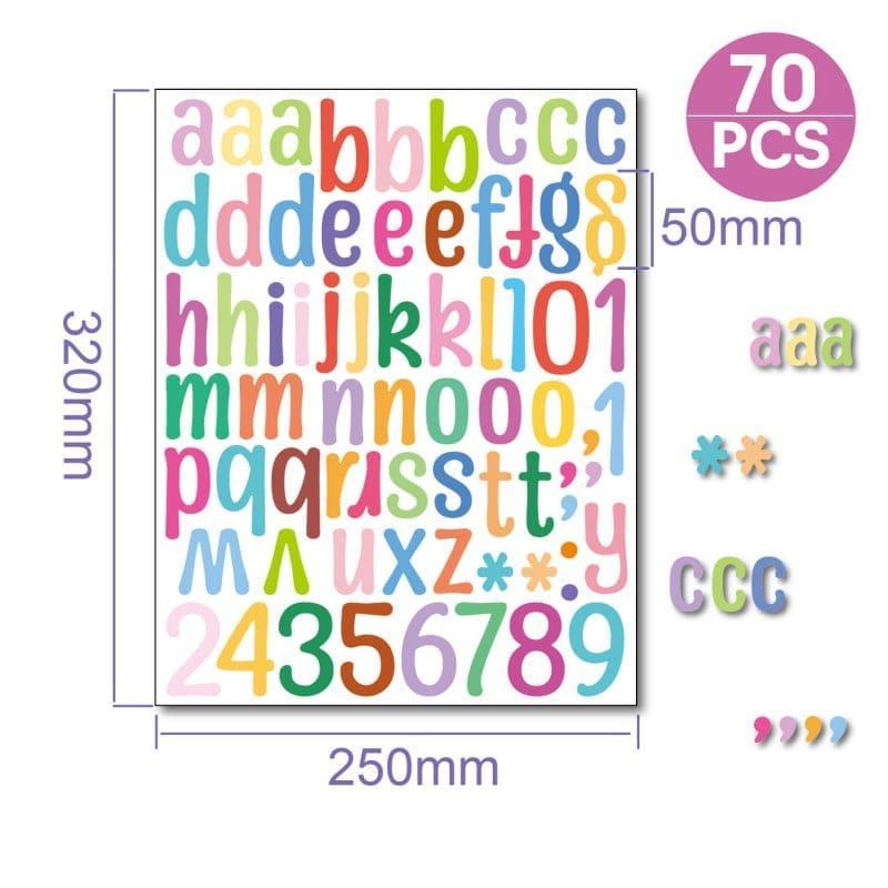 Farverigt alfabet vægklistermærke til læring i børneværelset