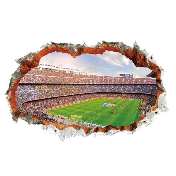 Fodboldstadion vægklistermærke - 3D effekt 90x60cm