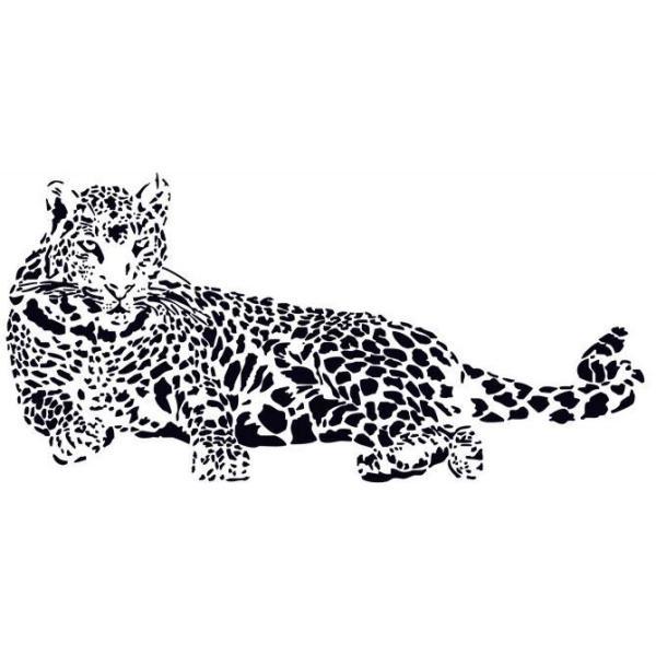 Leopard Vægklistermærke 110x52cm - Naturens Skønhed Indendørs