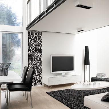 Min by vægklistermærke af Heidi Holm Pedersen - unik vægkunst