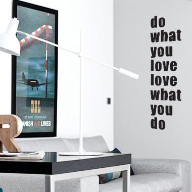 "Wallstickers: Hvad du elsker af Diana Lovring, 25x90 cm"