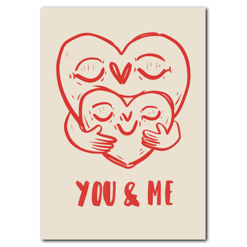 You & Me Plakat 21x30 cm (A4) uden ramme