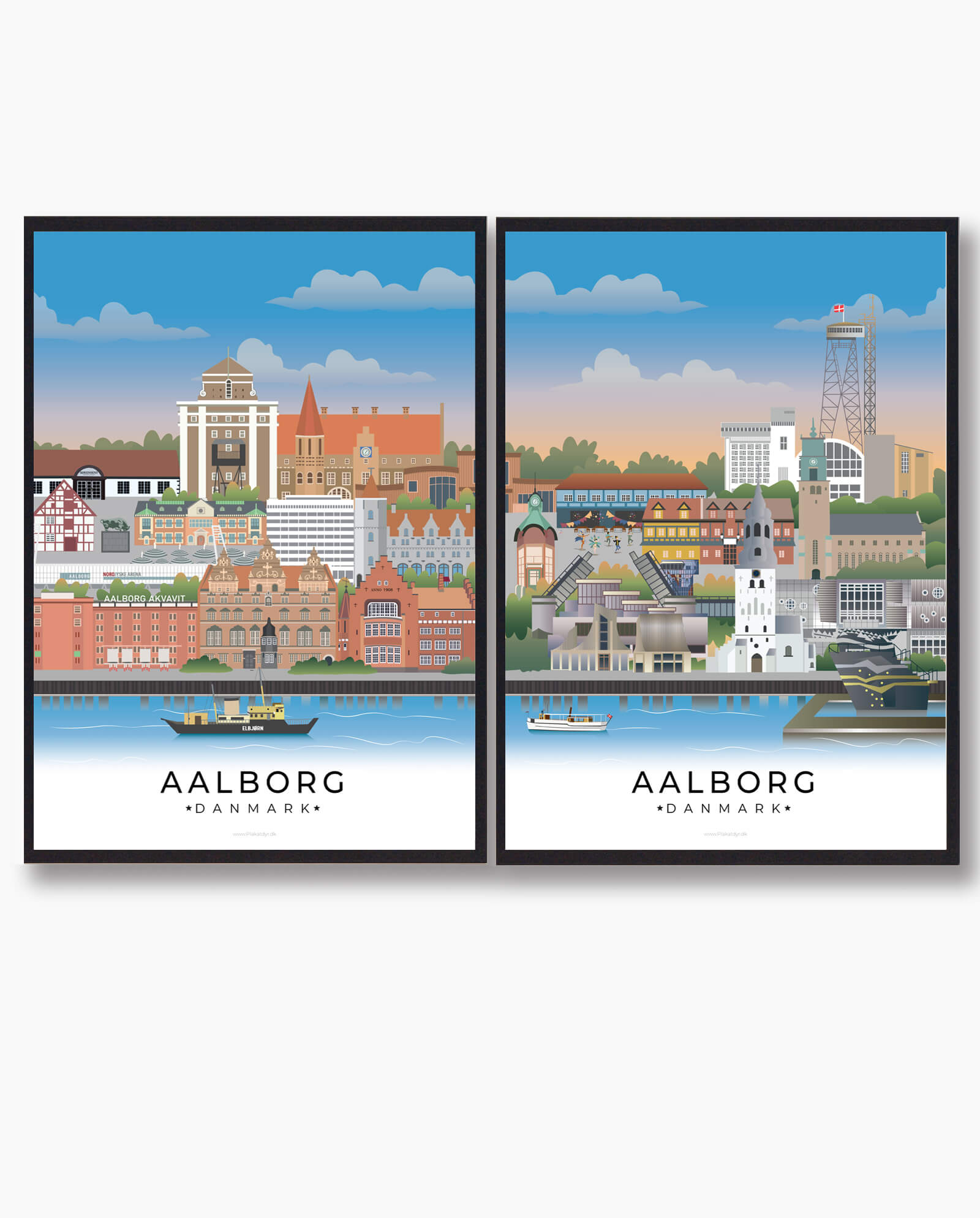 Aalborg Byplakat Plakatsæt – Udforsk byens charme!