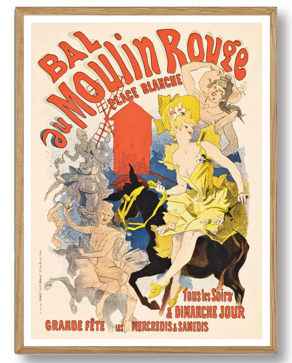 Jules Chéret – Bal au Moulin Rouge Plakattilbud!