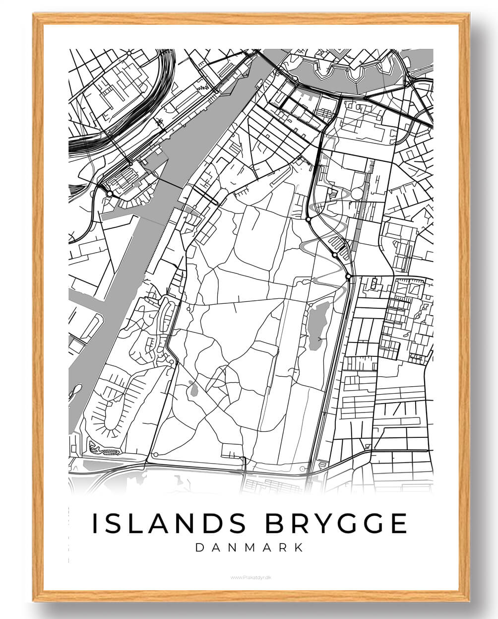 Islands Brygge Plakat – Hvid til Dit Hjem