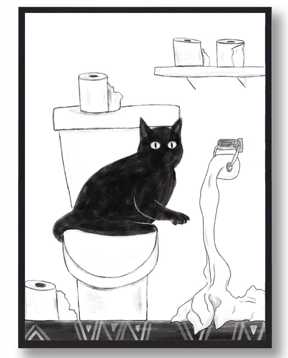 Humoristisk Katteplakat - "Det Var Ikke Mig" til Dit Hjem