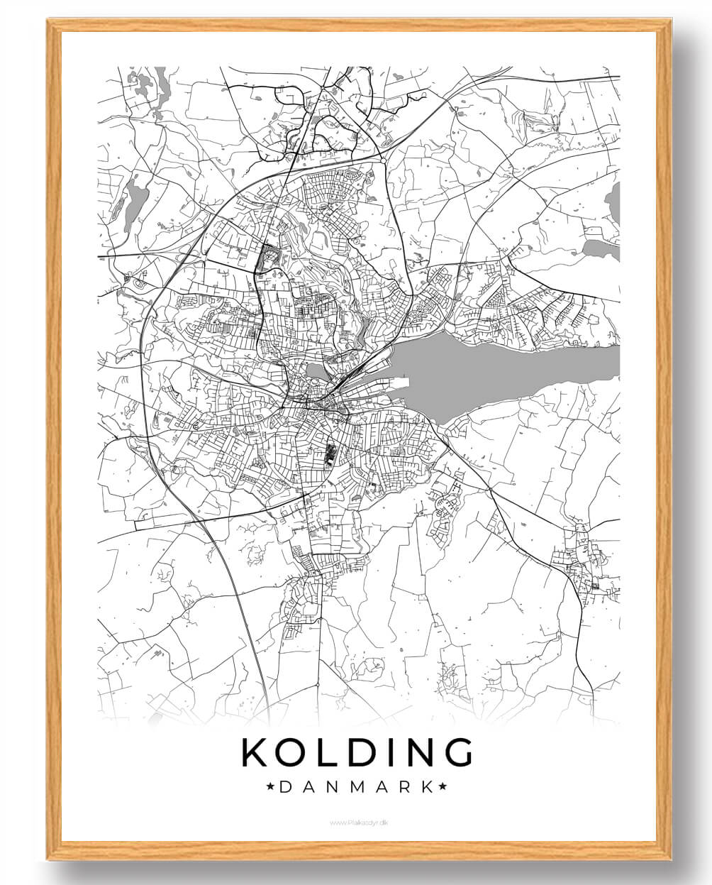Kolding By Plakat – Hvid til din boligindretning