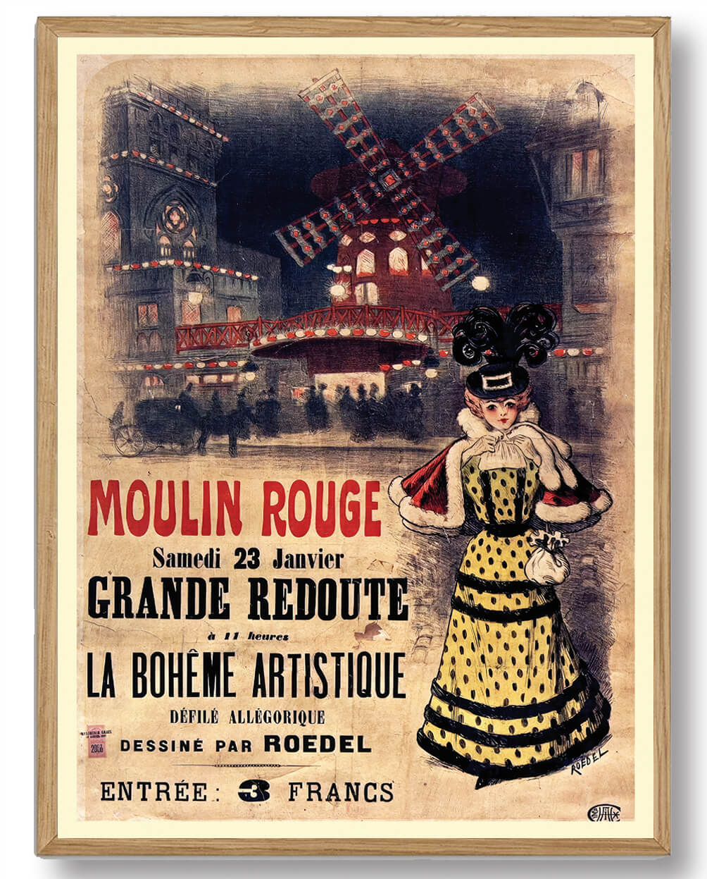 Auguste Roedel – Moulin Rouge Bal Plakattilbud