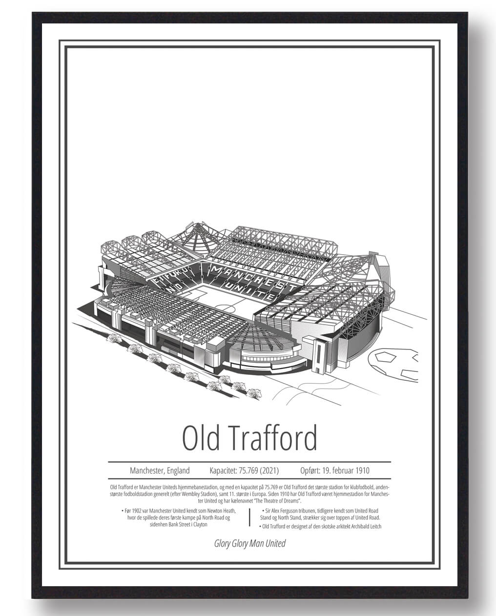 Old Trafford Plakat - Manchester United Fan Kunst