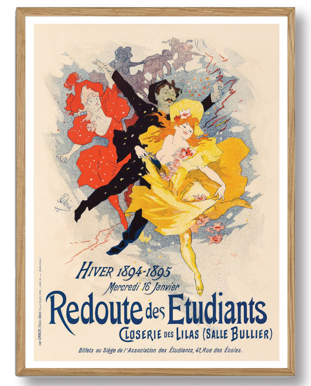 Jules Chéret Plakat - Redoute des Étudiants til salg