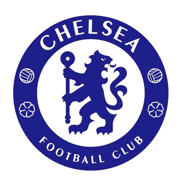 Chelsea Fodbold Wallsticker - Blåt Logo 60x60cm