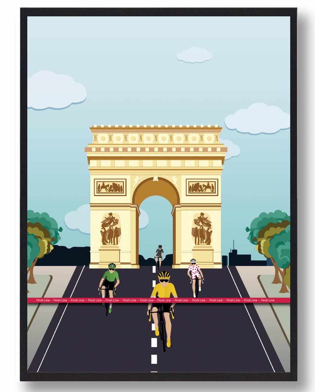 Champs-Élysées Cykelplakat – Oplev Paris' Skønhed