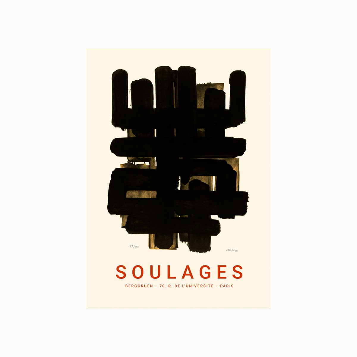 Soulages plakat (Berggruen  Paris)