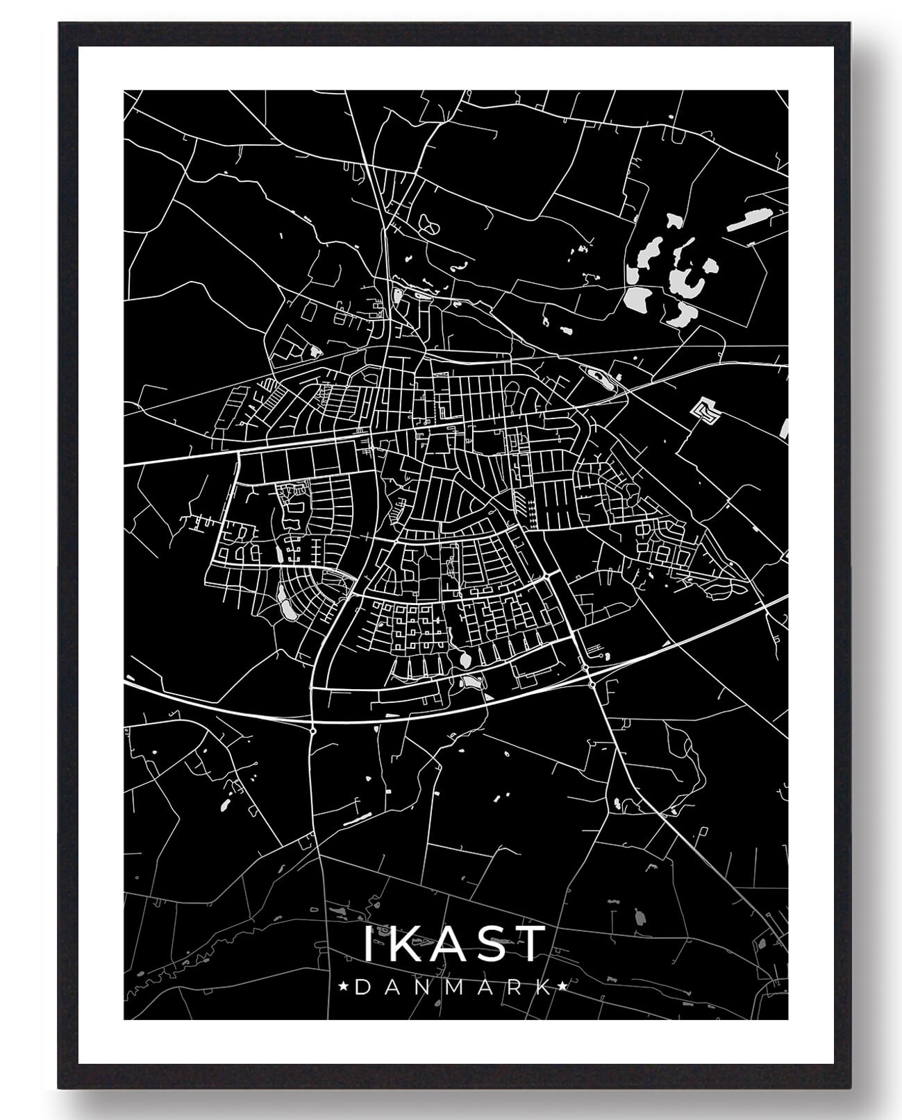 Ikast by plakat - sort