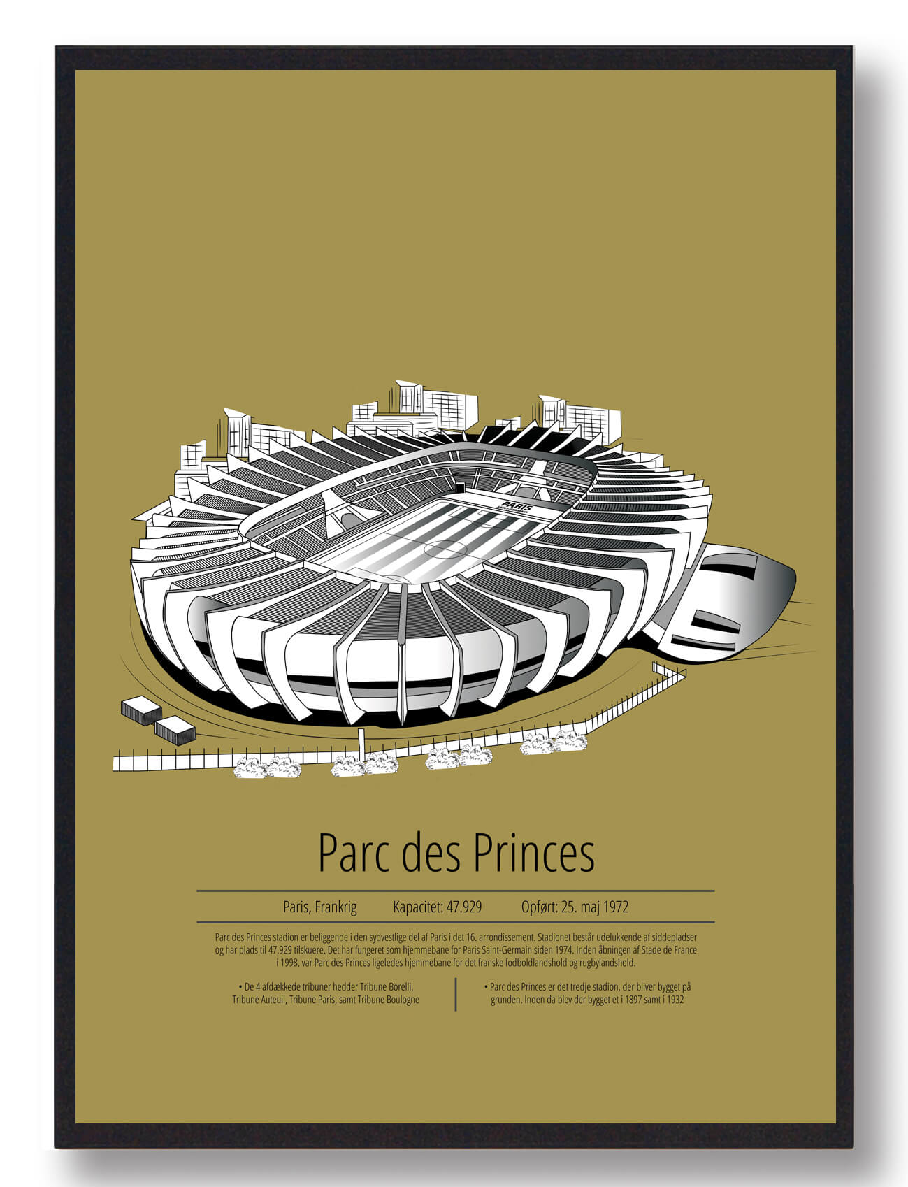 Paris Saint-Germain Plakat i Gul – Fodboldkunst til Fans