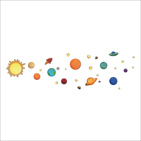 Solsystemet Wallsticker til Børn – Udforsk Planeterne!